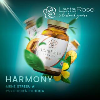 LattaRose Harmony je unikátní produkt určený ženám pro podporu psychické odolnosti organismu. Duševní pohoda, psychická...